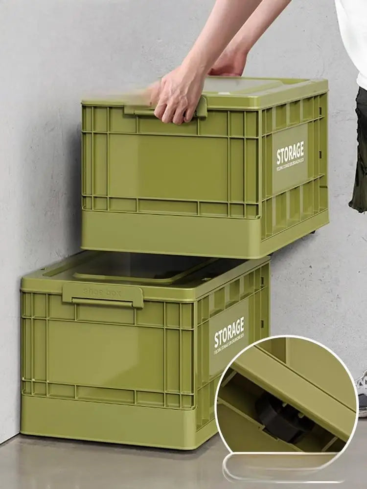 Foldable Storage Box - Extra Large Capacity Collapsible Organizer for Clothes, Toys & Household Items, Portable Logistics Bin wi