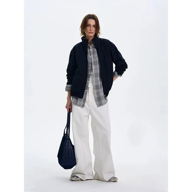 White Jeans Women Y2K Baggy Woman Vintage High Waisted Jeans Straight Streetwear Casual Loose Big Size Wide Leg Denim Pants