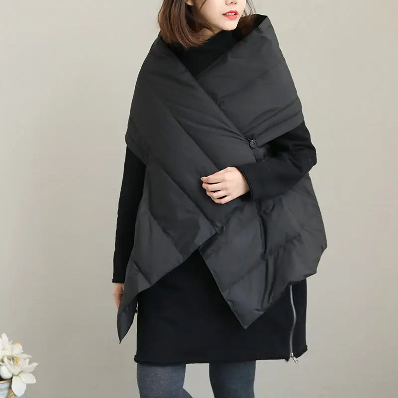 2024 Winter Huayu Irregular Hooded Down Jacket Women's Korean Women's Large Coat  waistcoat women  vest