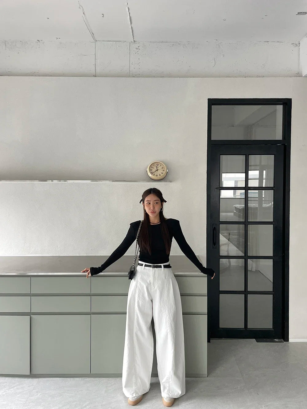 Jeans Spring Summer Long Wide Leg Pant Women High Waist Fashion Casual Korean Style Ladies Trousers Loose Pleated Woman Pants