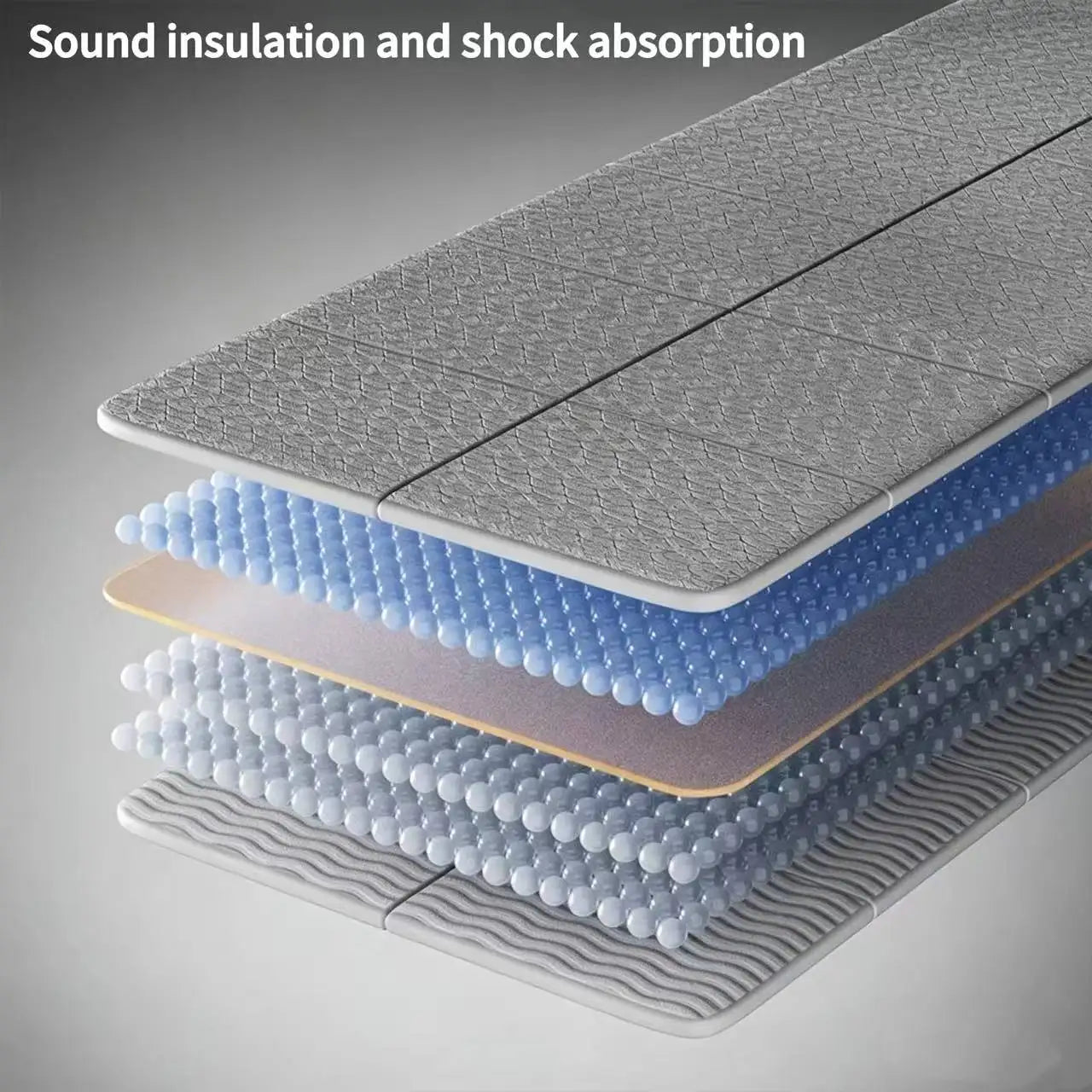 Foldable Lightweight Yoga Mat, Portable Non-Slip Soundproof Home Fitness Pad, Student Dorm Single Dance Exercise Mat