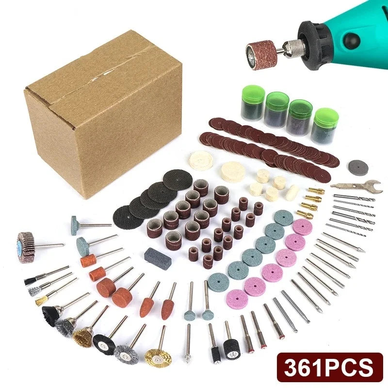 361PCS/lot Power Tools Dremel Rotary Tool Accessory Set Fits for Dremel Drill Grinding Polishing Dremel Accessories