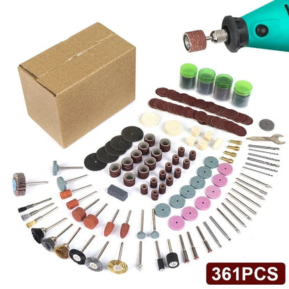 361PCS/lot Power Tools Dremel Rotary Tool Accessory Set Fits for Dremel Drill Grinding Polishing Dremel Accessories