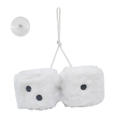 Fuzzy for Car Mirror Hanging Mirror Plush Pair Car Interior Decoration