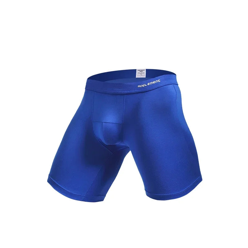 Men's sports extended leg underwear Modal boxers running anti-wear leg quick dry long boxer shorts