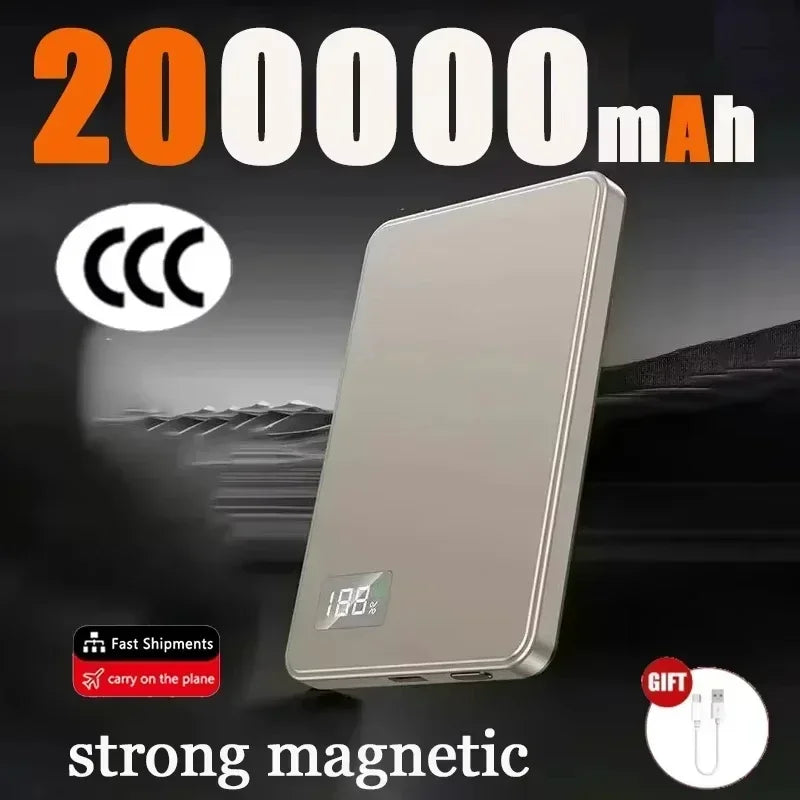 Lenovo 500000mAh PD22.5W Magnetic Power Bank 2027NEW Fast Charging Wireless External Battery For Magsafe For Xiaomi iPhone