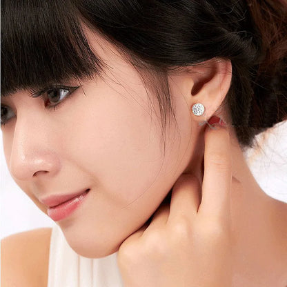 925 Sterling Silver Earrings Women Sparkling Zircon Long U-shaped Hoop Earring For Anniversary Wedding Jewelry Gifts