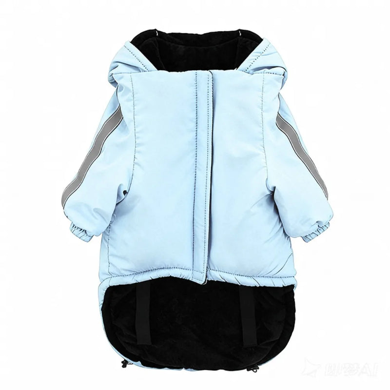 Pet Costume Windproof Fleece Dog Clothes Warm Waterproof Dog Hooded Coat Comfortable Thicken Pet Sweatshirt Outdoor