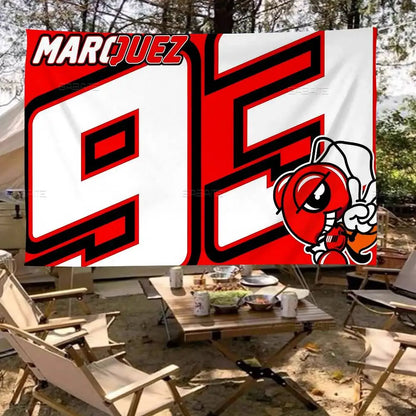 Marquez Marc 93 Cartoon Flag Art Science Fiction Room Home Decor Wall Hanging Home Decor Banner
