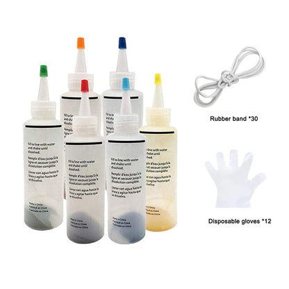 6/8/10 Colors Fabric Dye DIY Kit Handmade Cold Water Paint Tie Dye Perfect for Halloween Parties