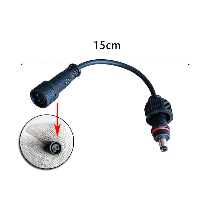 IP67 Solar Light Conversions 1 to 2 Splitter DC To 2Pin Plugs Intelligent Triage Universal Waterproof Connector Male Female Wire