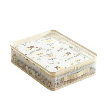 4 Pcs Bed Sheet Storage Bags Transparent Clothes Blankets Packing Box Waterproof Clear Bedding Underbed Drawer Storage Bag