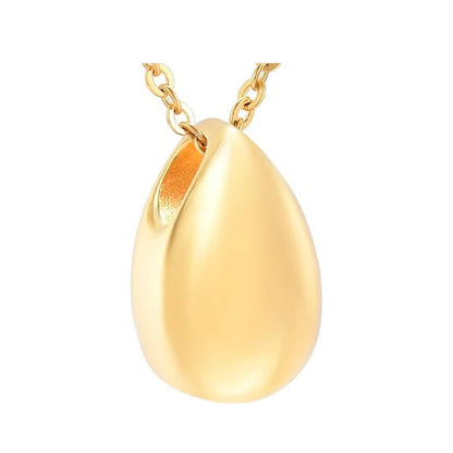 Cremation Water Drop Necklace for Ashes Stainless Steel Pendant Ashes Holder Memorial Jewelry