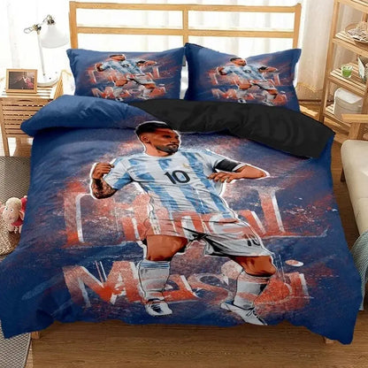 Messi Football Superstar Bedding set 3D Printed fc barcelona duvet cover Bedding Set Soft King Full Size Bedding Set For Boy