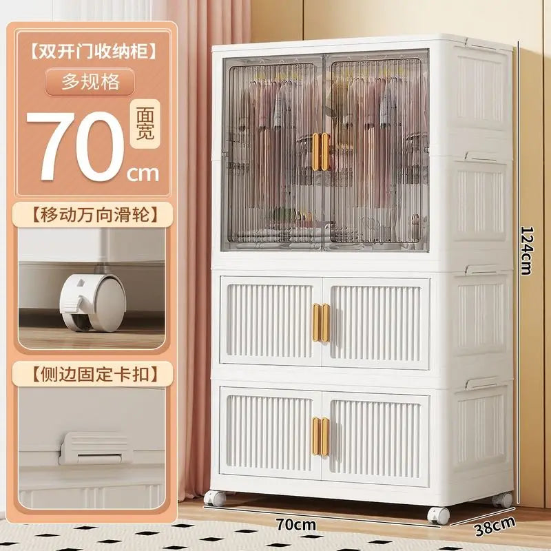 Natural Shelves Wardrobes Organizer Clothes Jeans Shelf Drawer Wardrobe Stackable Storage Stoffen Klerenkast Home Furniture