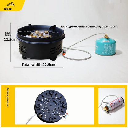 Seven Star Outdoor High Mountain Portable Gas Stove Split Type Camping Cooking Burner QBA