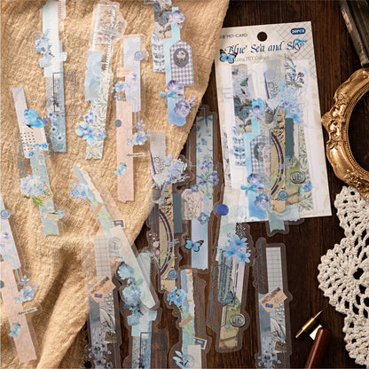 6 styles 20 pcs Paper lab series PET Material  Decorative Diy Diary Album Scrapbooking Material Junk Journal Supplies
