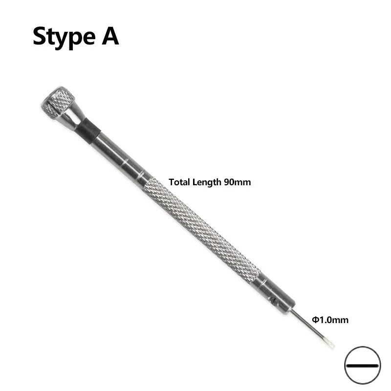 Small 0.8-1.6mm Steel Screwdriver For Watch Glasses Repairing Portable Hand Tools Band Removal With Mini Link Pins Watchmaker