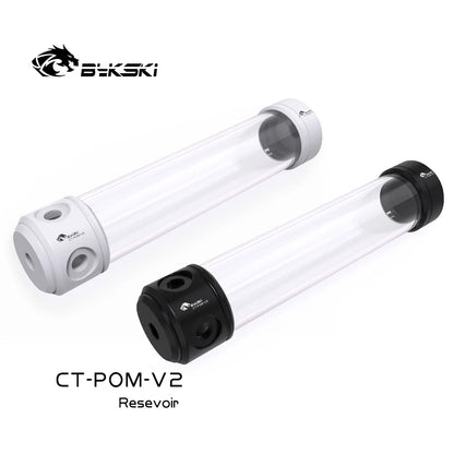 Bykski CT-POM-V2 Acrylic Cylinder Reservoir for PC Cooling Water Tank Black/White 150/200/260MM Computer Components POM