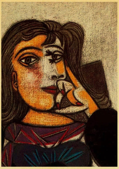 Abstract Painting Pablo Picasso Exhibition Kraft Paper Poster Art Prints Museum Modern Gallery Wall Picture Home Room Decor Gift