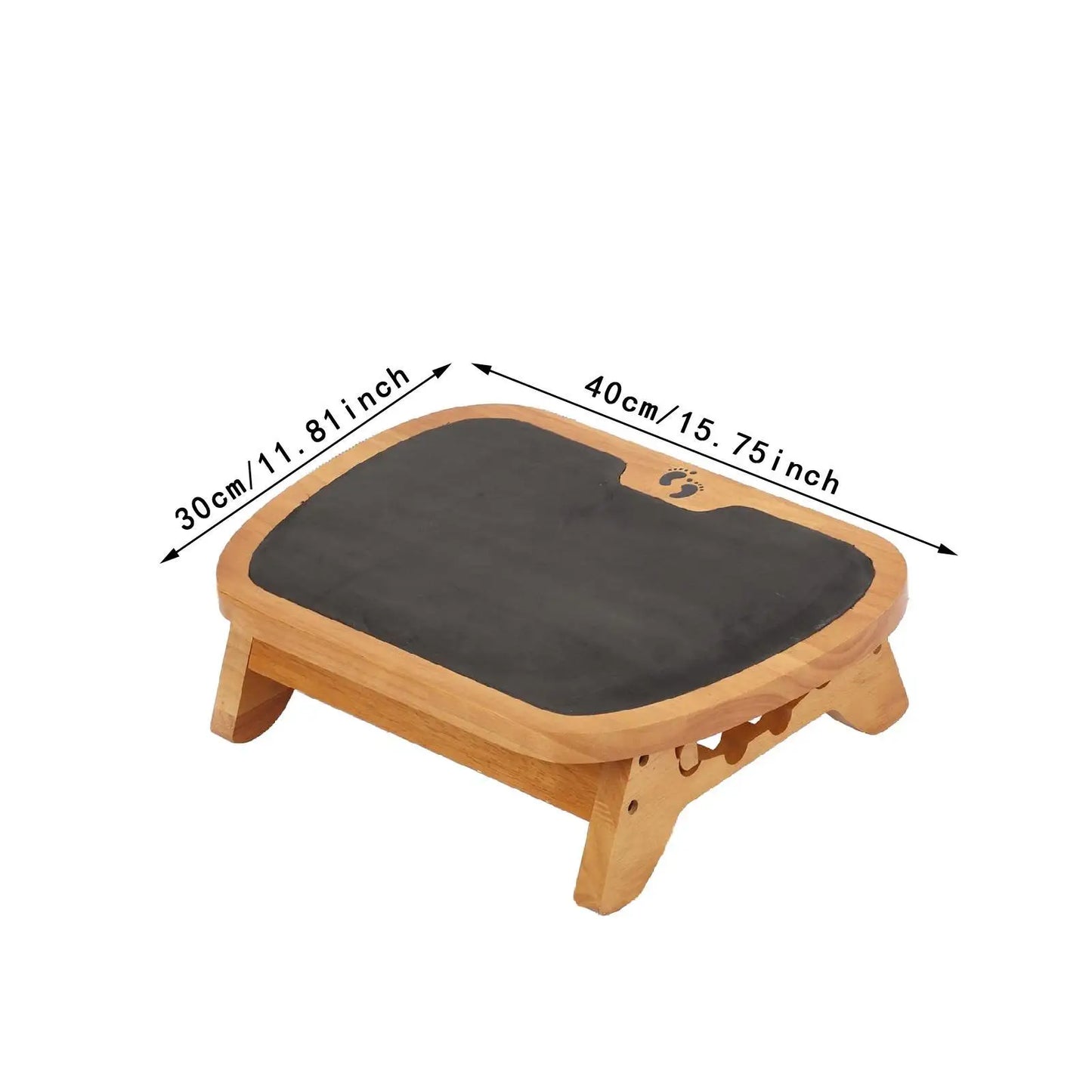 Wooden Office Footrest Adjustable Height Foot Rest  Portable Non-Slip Under Desk Footstool for Working And Gaming
