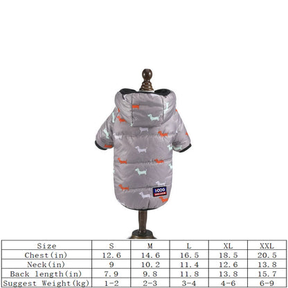 Hot selling pet clothing hooded cotton coat cat and dog clothes thickened warm pet clothes in autumn and winter