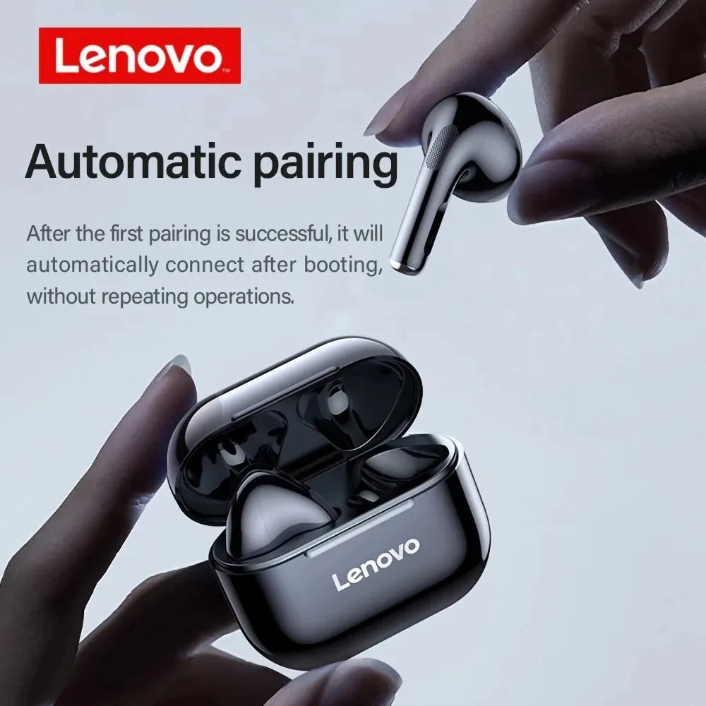 New Lenovo LP40 Earphones TWS Wireless Bluetooth Earbuds Bass Touch Control Stereo Noise Reduction Long Standby Original