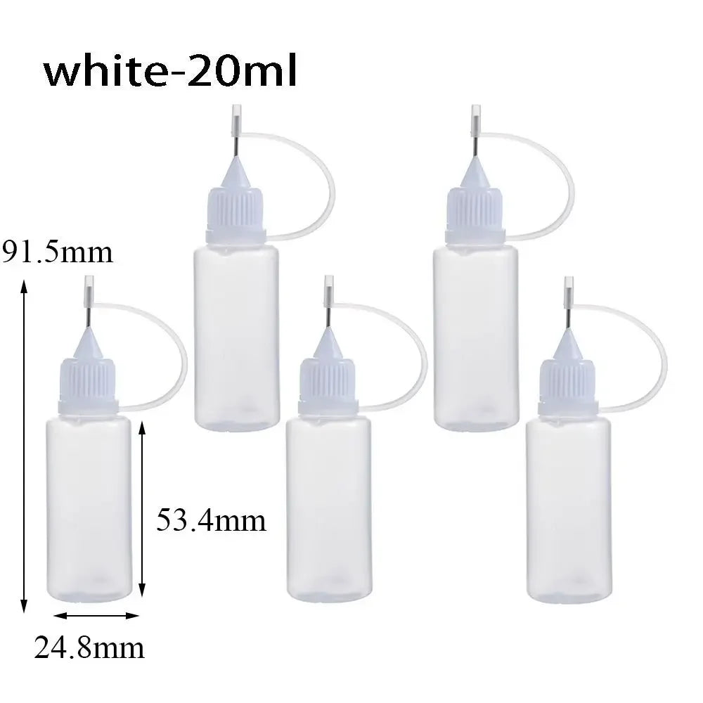 5/10/20/30/50/100ML Resuable Needle Tip Glue Applicator Plastic Bottle for Paper Quilling DIY Scrapbooking Paper Craft Tool