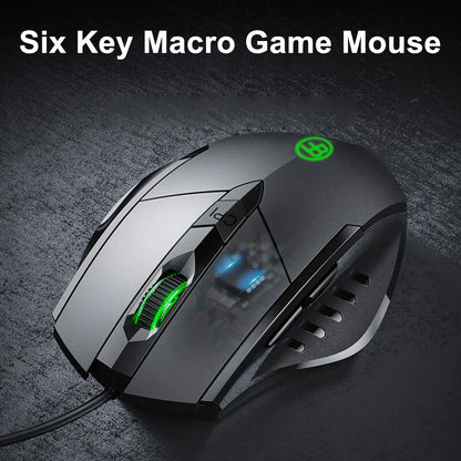 Wired Mouse, 7200 DPI, Ergonomic Gaming Mouse, High Performance Computer Gaming Mouse with 6-Button, RGB, for Laptop PC Desktop