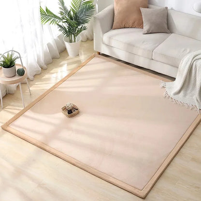 Coral fleece Tatami Mats Large Carpet Thickened Bedroom Carpet Children Climbed Playmat Home mattress Living Room Rug Floor Rugs