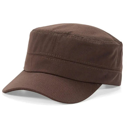Hat Men's Flat Military Hat Is Simple And Versatile, Middle-Aged Hat Spring And Autumn Duck Tongue Casual Fashion New Style