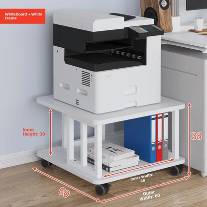 Low Profile Floor Mounted Office Desktop under Desk Printer Copier Storage Ra Home Use Mobile Organization elf