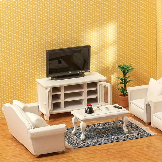 Miniature house, mini furniture, bedroom scene, furniture, sofa, single/double sofa, creative DIY, versatile, Christmas holiday