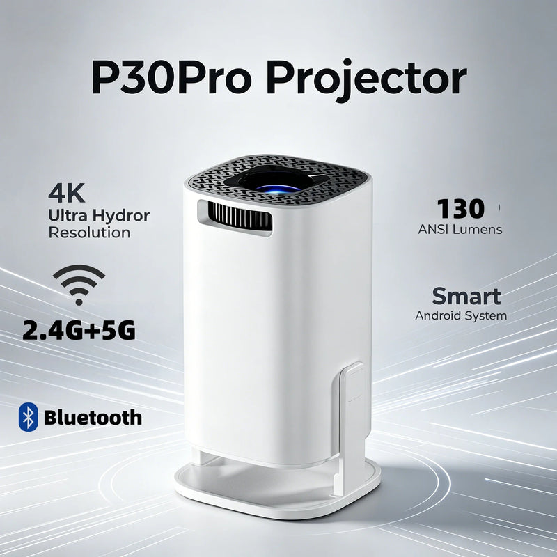 P30PRO Home Theater Projector Android 11 WIFI 6 Native 720P With Speakers Portable Cinema Outdoor Projector