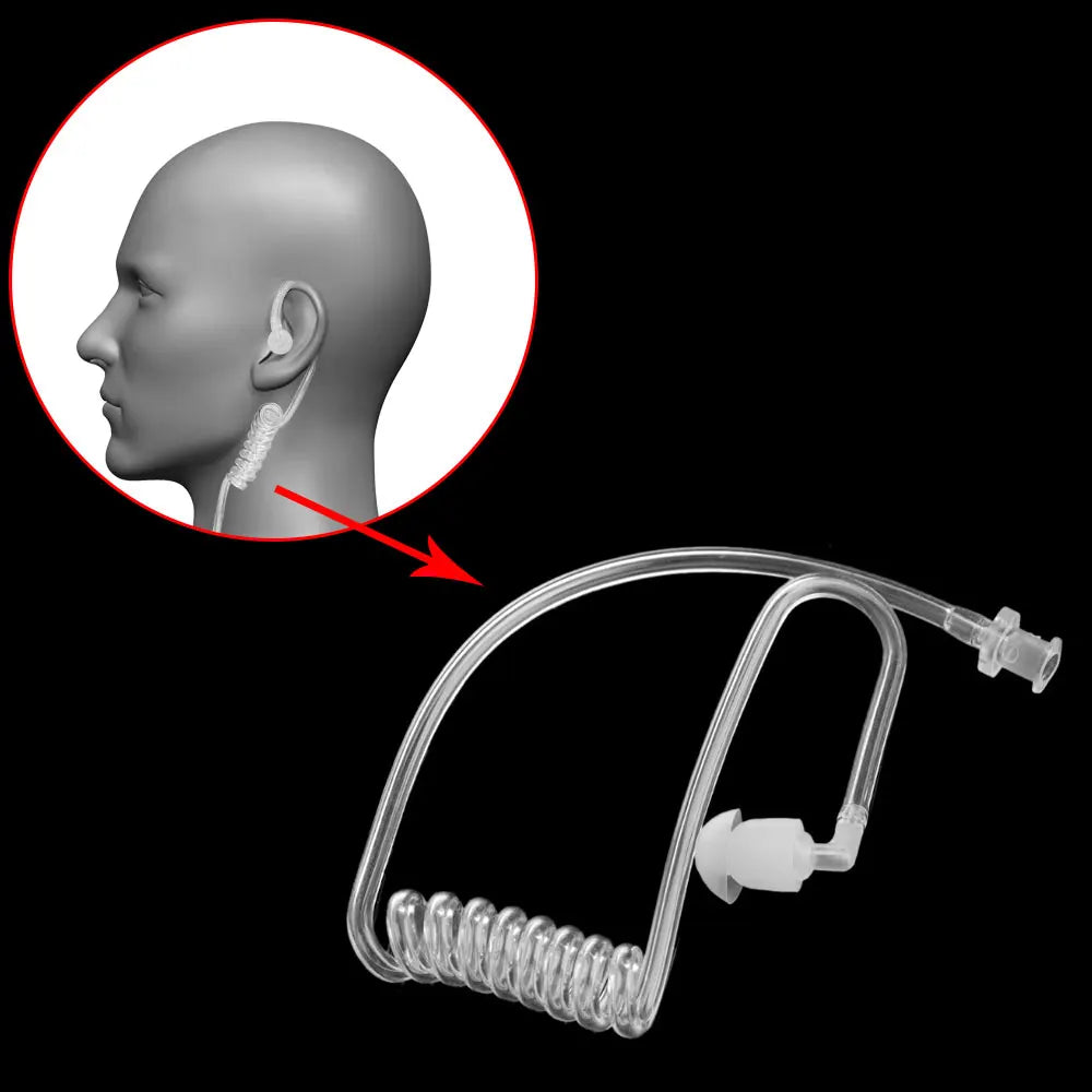 Earphone Transparent Coil Acoustic Air Tube Earplug for Two-Way Radio Walkie Talkie Earpiece Headset Accessories