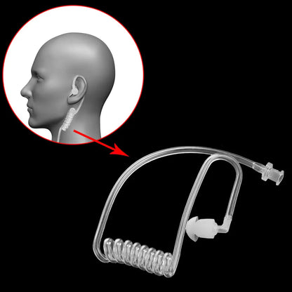 Earphone Transparent Coil Acoustic Air Tube Earplug for Two-Way Radio Walkie Talkie Earpiece Headset Accessories