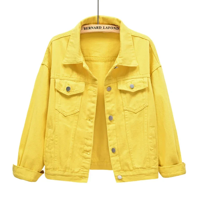 Y2k Denim Jeans Coat Cotton Women Button Spring Autumn Ropa Cardigan Punk Gothic Bomber Jacket Windbreaker Elegant Jackets
