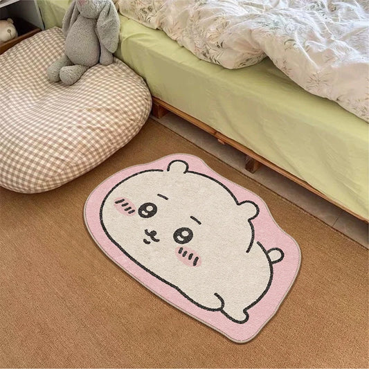 Cute Floor Mat Anti-slip Soft Rug For Bedroom Living Room Bedside Decorative Carpet Ideal For Rental House Cozy