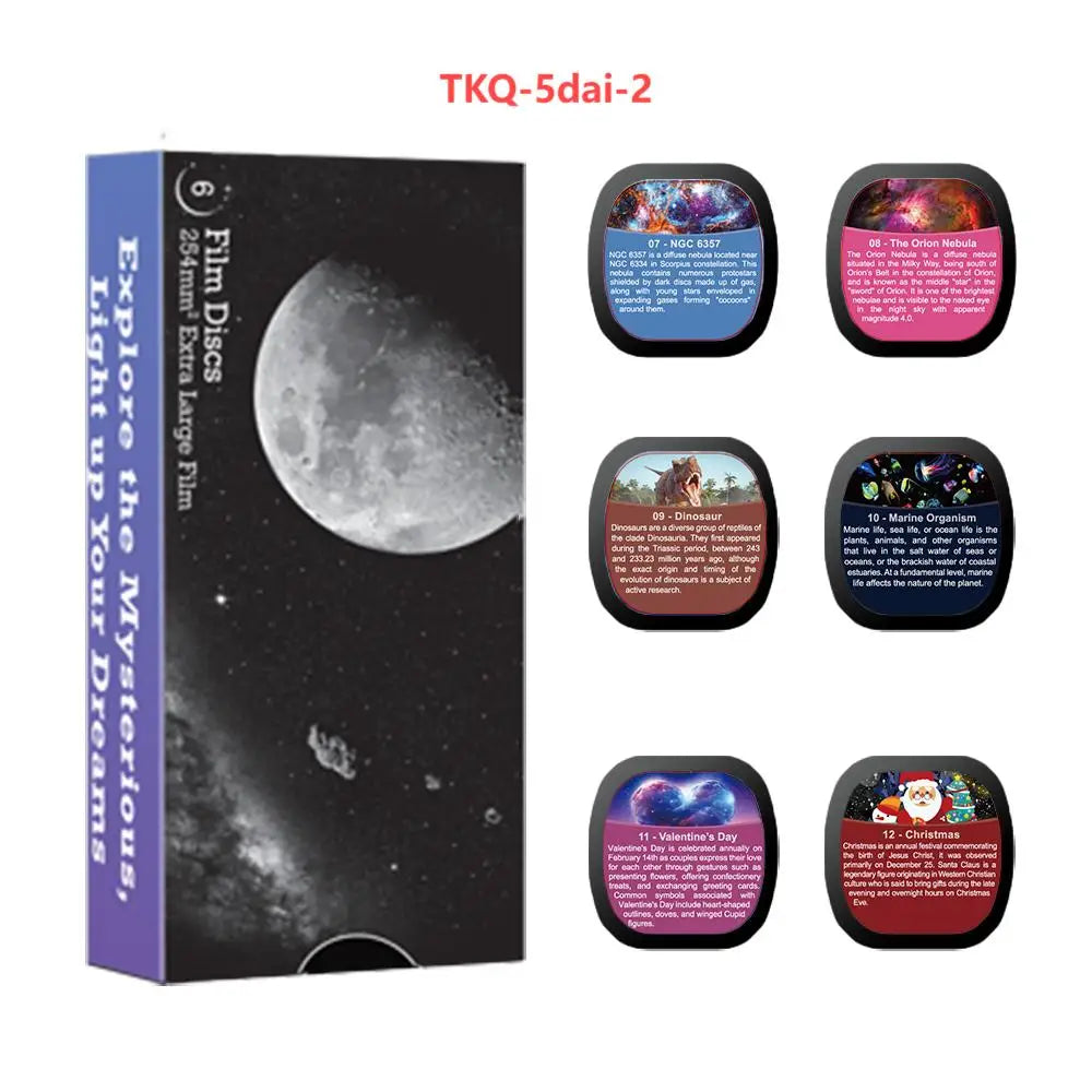 Star Projector Night Light Disc Planetarium Projector Disc 4K HD Galaxy Projector Light Disc - 6 Pack (Projector Not Included)