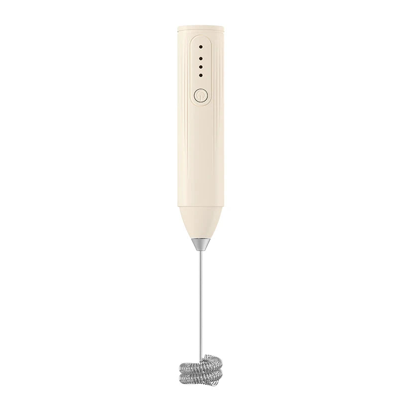 Automatic Stainless Steel Handheld Whisk Mini Portable Blender with 3 Speed Adjustable USB Rechargeable Milk Frother for Kitchen