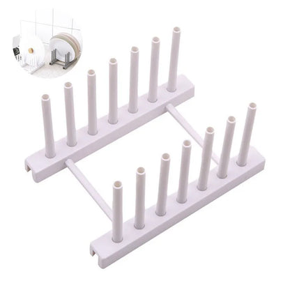 8/16 Grids Folding Bamboo Dish Rack Drying Rack Holder Utensil Drainer Plate Storage Holder Plate Wooden Flatware Dish Rack