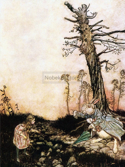 Canvas Painting Wall Art Pictures Home Room Decor Arthur Rackham Artwork Alice in Wonderland Mad Hatter Red Queen Poster Prints