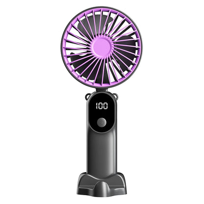 Portable MiNi USB Fan with 6 Speeds and Digital Display Foldable 3-in-1 Handheld Neck and Desktop Fan for Trave Outdoor