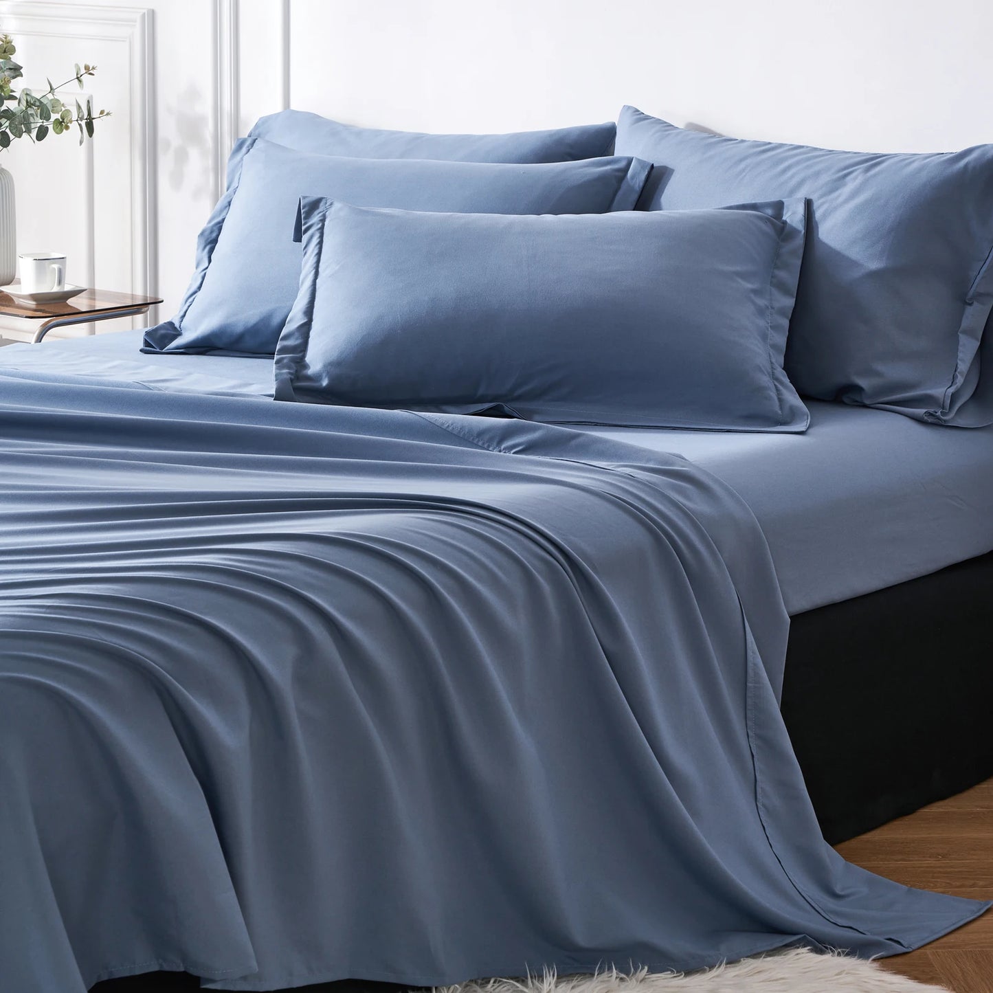 7 Piece Bed In A Bag Comforter Set Queen, Stylish solid geometry   Comforter And Sheet,Pillowcase Set, ideal gift