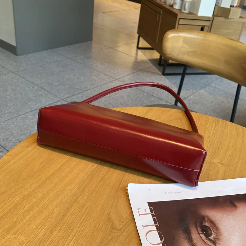 2026 Summer New Female Underarm Bag Women's Genuine Leather Shoulder Crossbody Bags High Quality Cowhide Ladies Simple Handbags