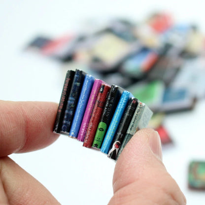10PCS Dollhouse Miniature Magazines Books Novels Model Dolls House Scene Decor Accessories