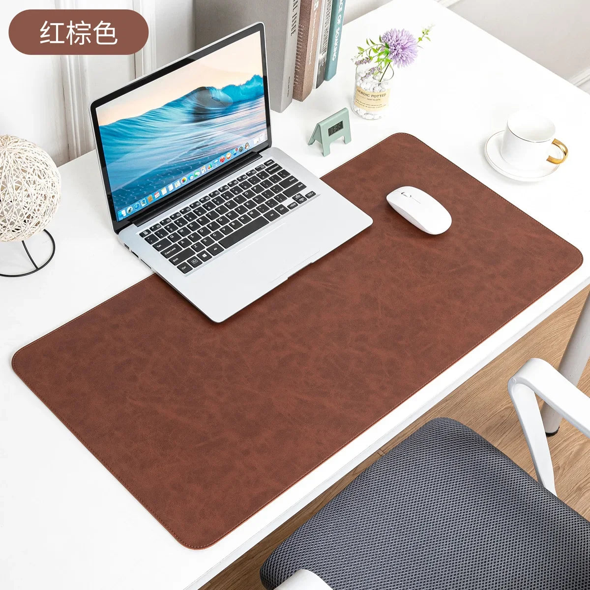 Desk Pad Waterproof PU Mouse Pads Desk Mat Protective Cover Large Mousepad Computer Laptop Non-slip Easy To Clean Keyboard Mats