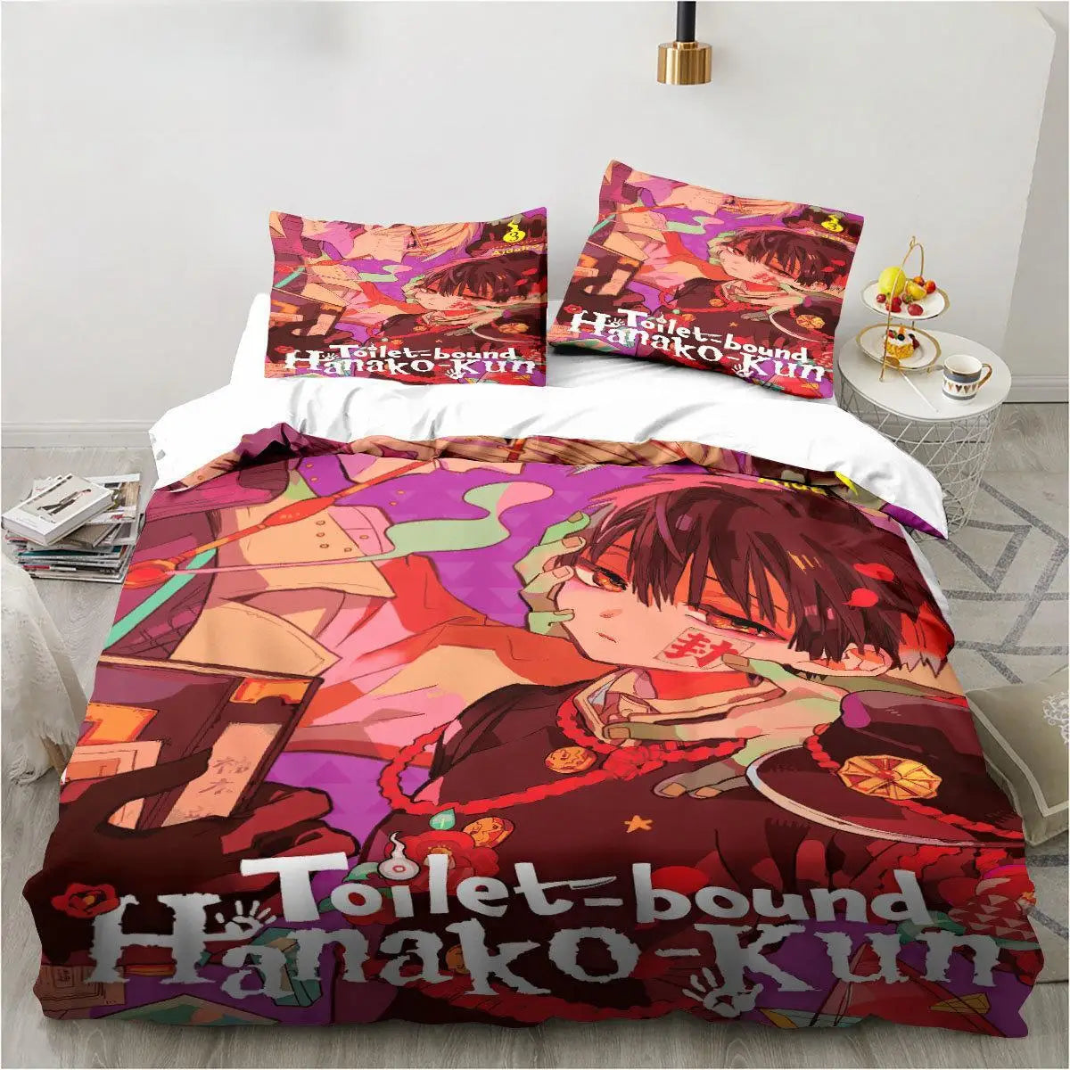 Anime Toilet-Bound Hanako-kun 3D Printed 2/3pcs Bedding Set Duvet Covers Pillowcases Comforter Bedding Set Bedclothes Bed Linen