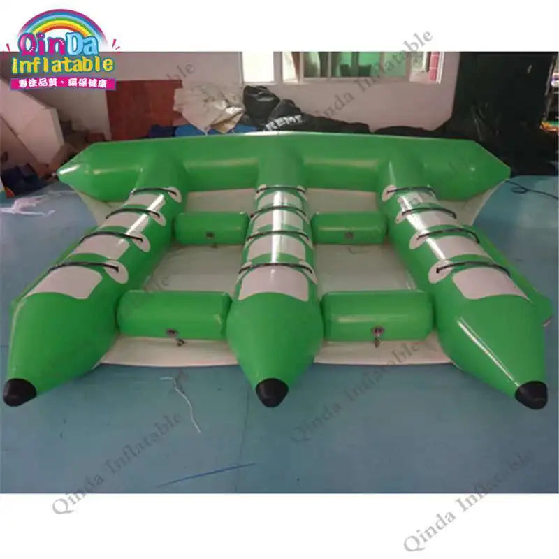 Inflatable Fly Fish Water Boat,adult Inflatable Flying Fish Banana Boat With Air Pump