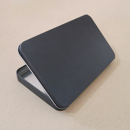 〔W〕Household Iron Storage Box Tin Box Container Empty Hinged Lid Empty Storage Box Candy Card Jewelry Organizer〔Winter1〕